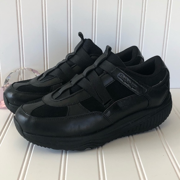 skechers shape ups black